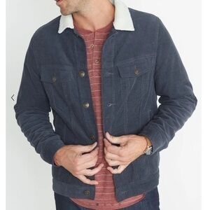 Marin Layer Jeremy Sherpa Men Jacket Size M Color Navy/White